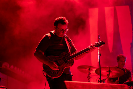 FARO, PORTUGAL: 8th SEPTEMBER, 2023 - Music band, Nanook o vagabundo, performs at Festival F, a big...