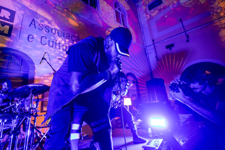 FARO, PORTUGAL: 9th SEPTEMBER, 2023 - Music band, Pull the Trigger, performs at Festival F, a big...
