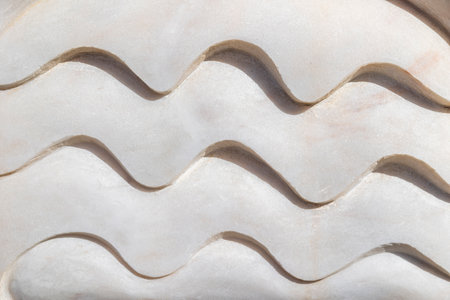 Close up view detail of a wave design pattern.の写真素材