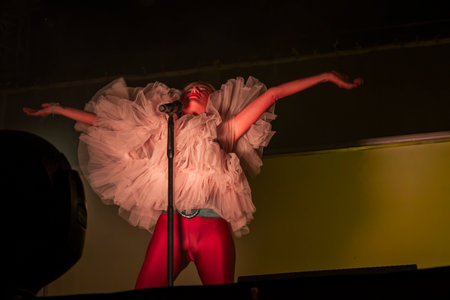 FARO, PORTUGAL: 6th SEPTEMBER, 2024 - Music artist, Marisa Liz, performs on Festival F, a big...