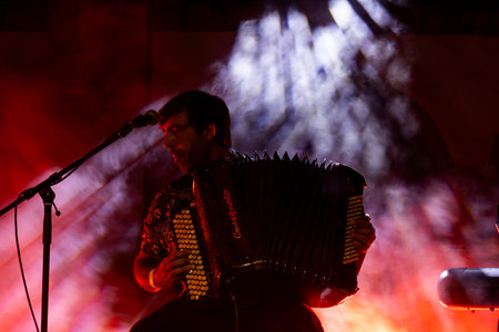 FARO, PORTUGAL: 6th SEPTEMBER, 2024 - Music artist, Moda Vestra, performs on Festival F, a big...