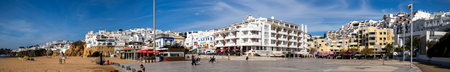 ALBUFEIRA, PORTUGAL - 9th NOVEMBER 2024: Albufeira city downtown next to beach urban viewpoint.のeditorial素材