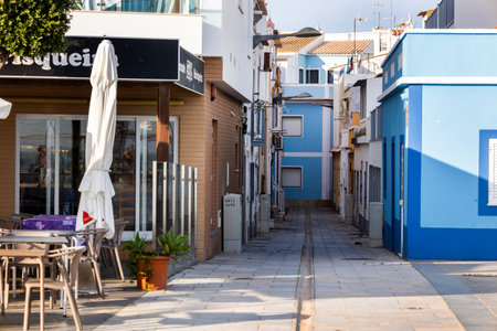 ARMACAO DE PERA, PORTUGAL - 9th NOVEMBER 2024: Armacao de Pera village downtown next to beach urban viewpoint.のeditorial素材