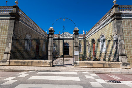 SAO BRAS DE ALPORTEL, PORTUGAL - 6th MAY 2024: Close view of the famous Costume Museum of Sao Bras de Alportel.のeditorial素材