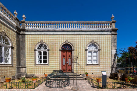 SAO BRAS DE ALPORTEL, PORTUGAL - 6th MAY 2024: Close view of the famous Costume Museum of Sao Bras de Alportel.のeditorial素材