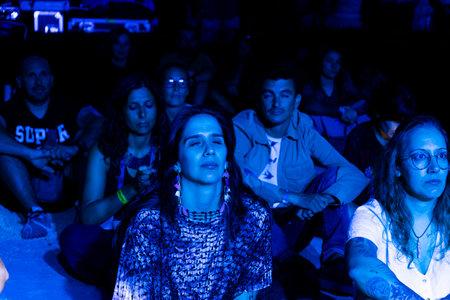 FARO, PORTUGAL: 5th SEPTEMBER, 2024 - Audience watch music artist in the Music Festival F, a big festival on the city of Faro, Portugalのeditorial素材