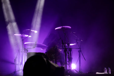 FARO, PORTUGAL: 6th SEPTEMBER, 2024 - Music artist, Papillon, performs on Festival F, a big festival on the city of Faro, Portugal.のeditorial素材