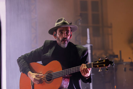 FARO, PORTUGAL: 7th SEPTEMBER, 2024 - Music artist, Carminho, performs on Festival F, a big festival on the city of Faro, Portugal.のeditorial素材