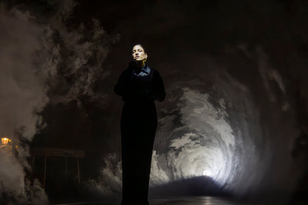 FARO, PORTUGAL: 7th SEPTEMBER, 2024 - Music artist, Carminho, performs on Festival F, a big festival on the city of Faro, Portugal.のeditorial素材