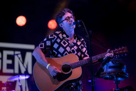 FARO, PORTUGAL: 7th SEPTEMBER, 2024 - Music artist, Virgem Suta, performs on Festival F, a big festival on the city of Faro, Portugal.のeditorial素材