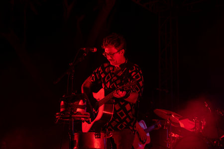 FARO, PORTUGAL: 7th SEPTEMBER, 2024 - Music artist, Virgem Suta, performs on Festival F, a big festival on the city of Faro, Portugal.のeditorial素材