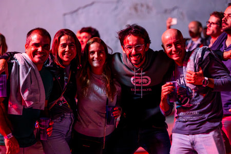FARO, PORTUGAL: 7th SEPTEMBER, 2024 - Audience watch music artist in the Music Festival F, a big festival on the city of Faro, Portugalのeditorial素材