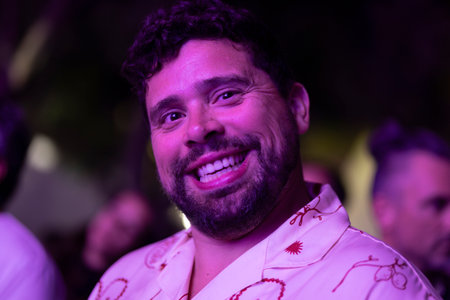 Audience watch musician in the Music Festival Fのeditorial素材