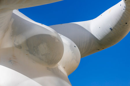 ESTOMBAR, PORTUGAL - 5th OCOTOBER 2024: Artistic stone modern contemporary female statues located on wine estate "Quinta dos Vales".のeditorial素材