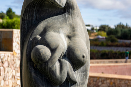 ESTOMBAR, PORTUGAL - 5th OCOTOBER 2024: Artistic stone modern contemporary female statues located on wine estate "Quinta dos Vales".のeditorial素材