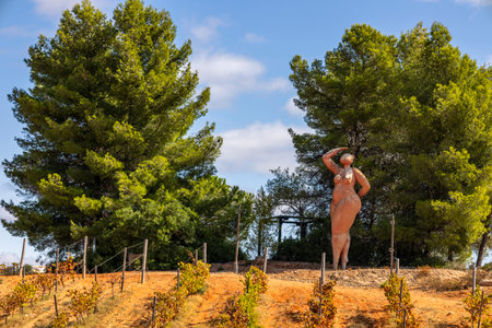 ESTOMBAR, PORTUGAL - 5th OCOTOBER 2024: Landscape view of wine estate "Quinta dos Vales" exterior in the Algarve region.のeditorial素材