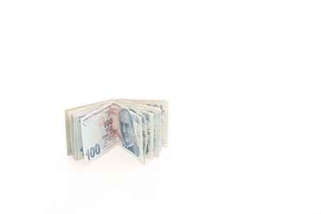 isolated tukish pounds