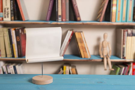 papyrus background and libraryの写真素材