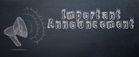 important announcement writingの写真素材