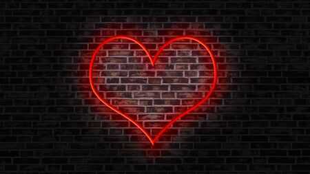 valentines day card with red heart frame.の写真素材