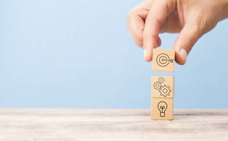 idea, work and target in a row