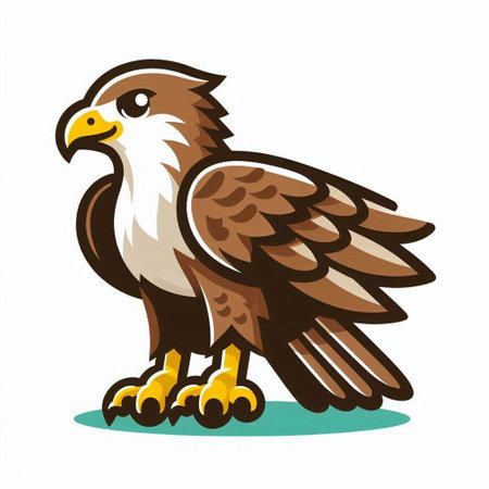 Eagle on a white background. Vector illustration for your design.のイラスト素材