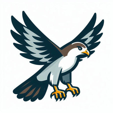 eagle with wings spread isolated on a white background. vector illustrationのイラスト素材
