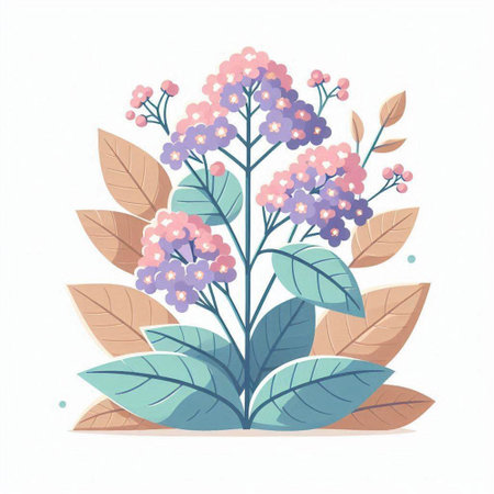 cute flowers with leafs decorative icon vector illustration designicon vector illustration designのイラスト素材