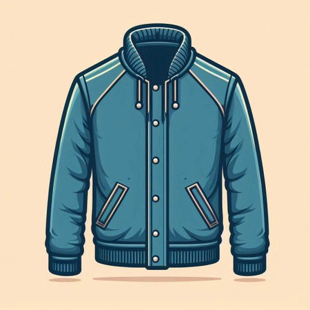 Fashionable men's jacket in retro style. Vector illustration.のイラスト素材