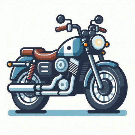 Motorcycle. Motorcycle. Vector illustration on a white background.のイラスト素材