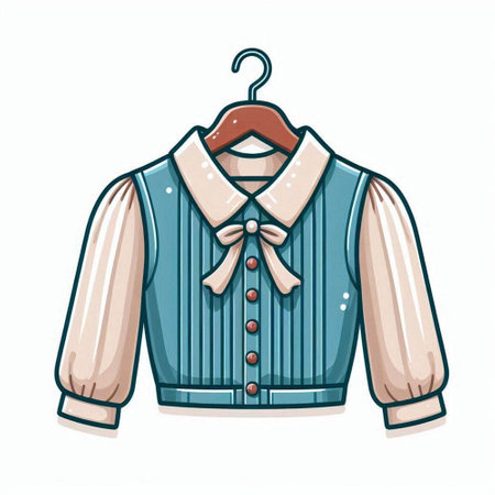 Stylish shirt on a hanger. Vector illustration isolated on white background.のイラスト素材