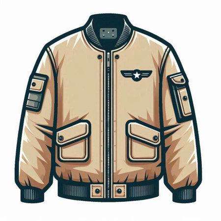 Vector illustration of a warm jacket isolated on a white background. Cartoon style.のイラスト素材