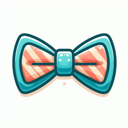 Cartoon bow tie icon isolated on white background. Vector illustration.のイラスト素材