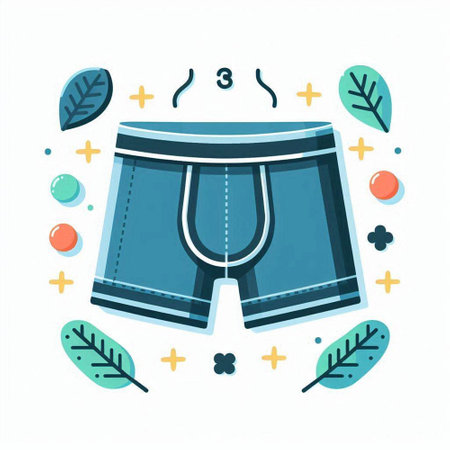Shorts, shorts for men. Vector illustration in flat style.のイラスト素材