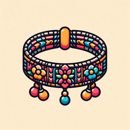 Hand drawn bracelets with ethnic ornaments. Vector illustration.のイラスト素材