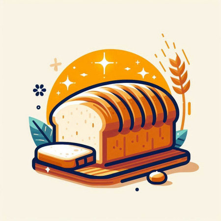 Illustration vector graphic of bread icon. Perfect to use for Technology Companyのイラスト素材