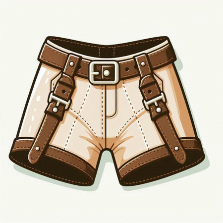 Clothing for men. Underpants and belt. Vector illustration.のイラスト素材