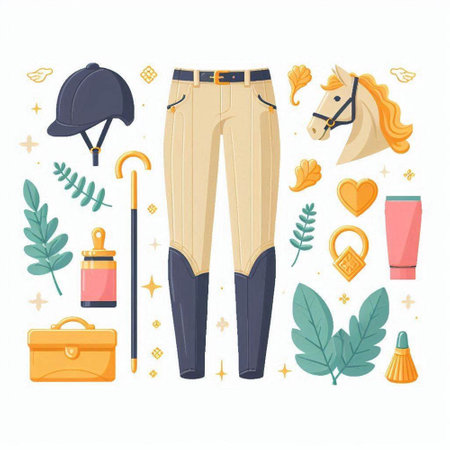 Fashion set of women's clothes and accessories. Vector illustration.のイラスト素材
