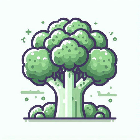 Broccoli vector icon. Broccoli illustration sign. Vegetable symbol.のイラスト素材