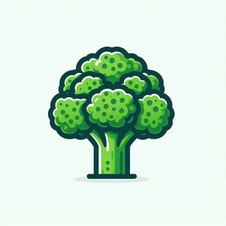 Broccoli icon. Broccoli vector illustration. Broccoli vegetable icon.のイラスト素材