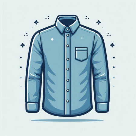 Men's shirt. Vector illustration of a man's shirt on a light background.のイラスト素材