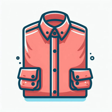 Fashion shirt icon. Vector illustration of shirt in flat style.のイラスト素材