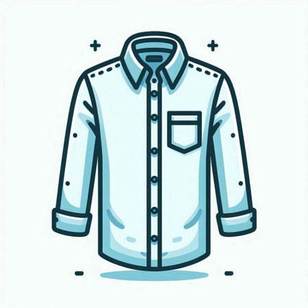 Men's shirt icon. Vector illustration of a man's shirt.のイラスト素材