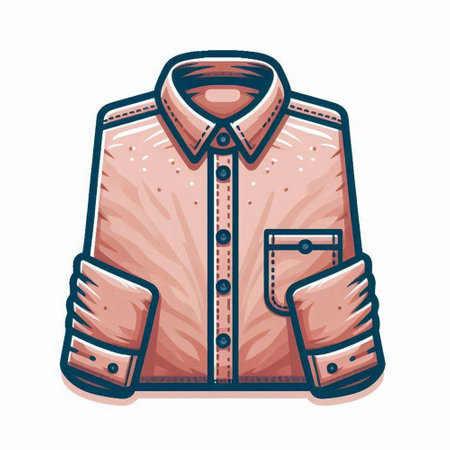 Men's shirt isolated on white background. Vector illustration in retro style.のイラスト素材