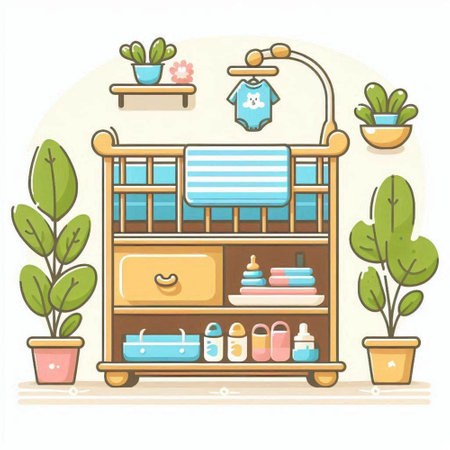 Bathroom interior. Bathroom furniture. Flat vector illustration.のイラスト素材