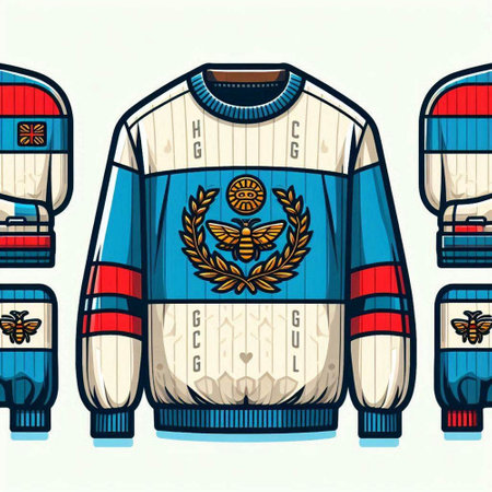 Vector illustration of a set of hockey sweaters in different colors on a white backgroundのイラスト素材