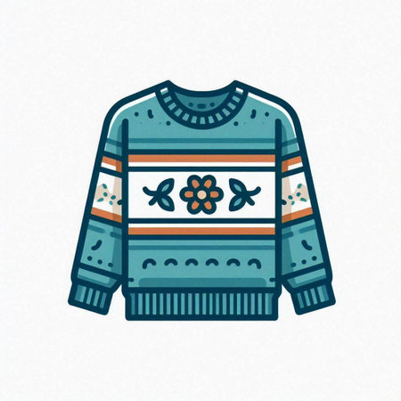 Winter sweater isolated on a white background. Vector illustration. EPS 10のイラスト素材