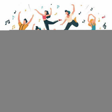 group of people dancing and having fun vector illustration design in white backgroundのイラスト素材