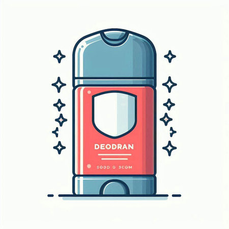 Vector illustration of deodorant or antiperspirant in flat style.のイラスト素材