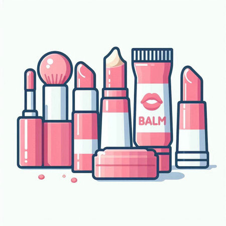 Set of cosmetic products. Vector illustration in doodle style.のイラスト素材